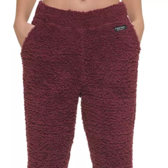 Calvin Klein Womens Shaggy Knit Pull-On Joggers - Picture 2 of 3
